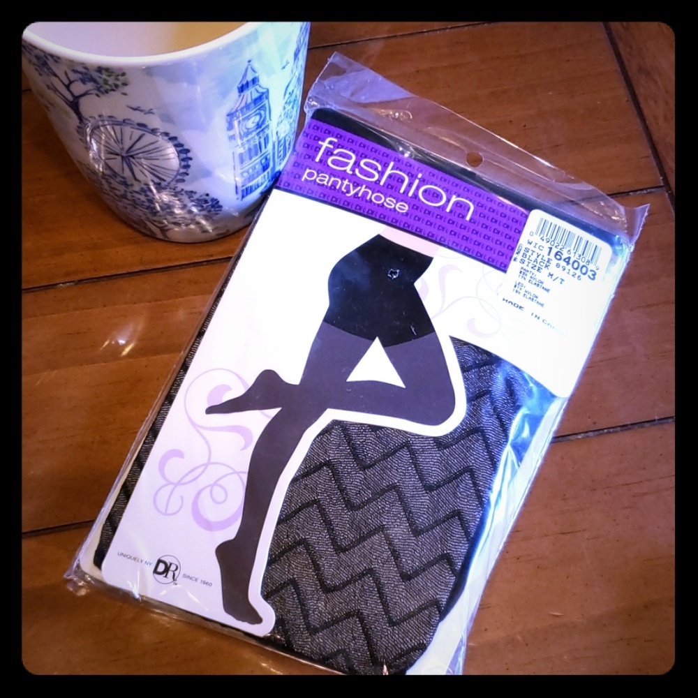 Chevron sheer fashion pantyhose/tights